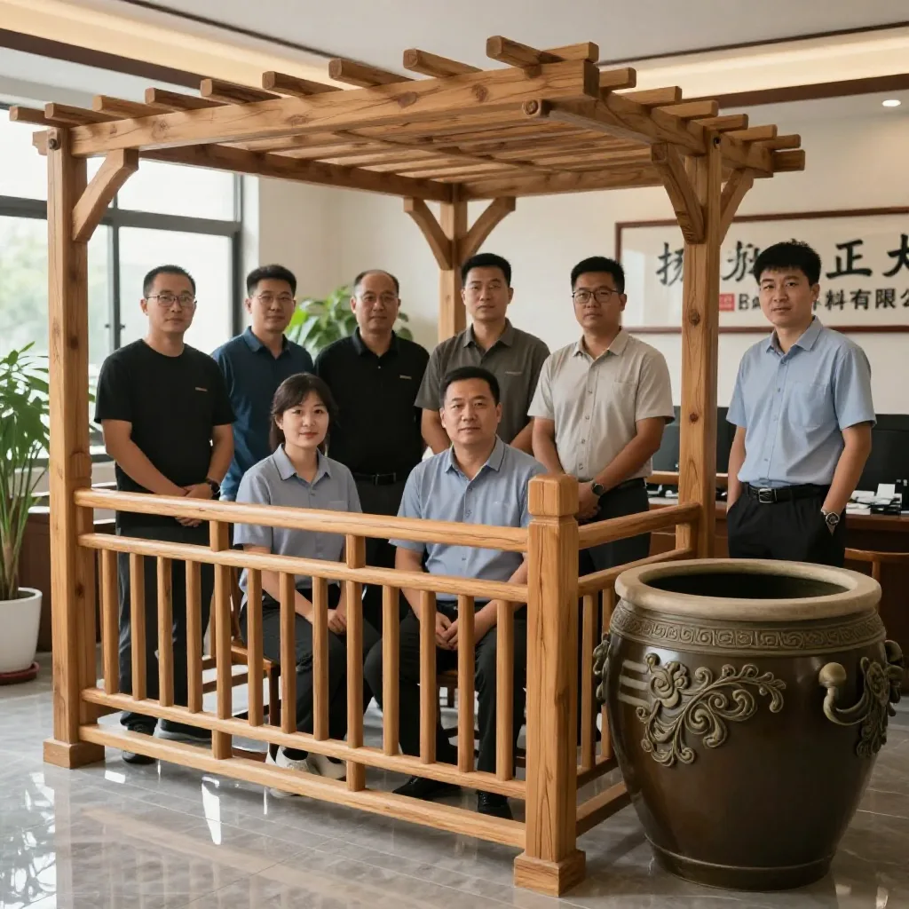 EPS线条|仿木栏杆|线条|仿木葡萄架|中式仿古风水缸-扬州市正大复合材料有限公司 关于我们配图